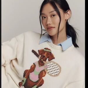 Anthropologie PORRIDGE
Jolene Pullover Dachshund Sweater Oversized Large NWOT